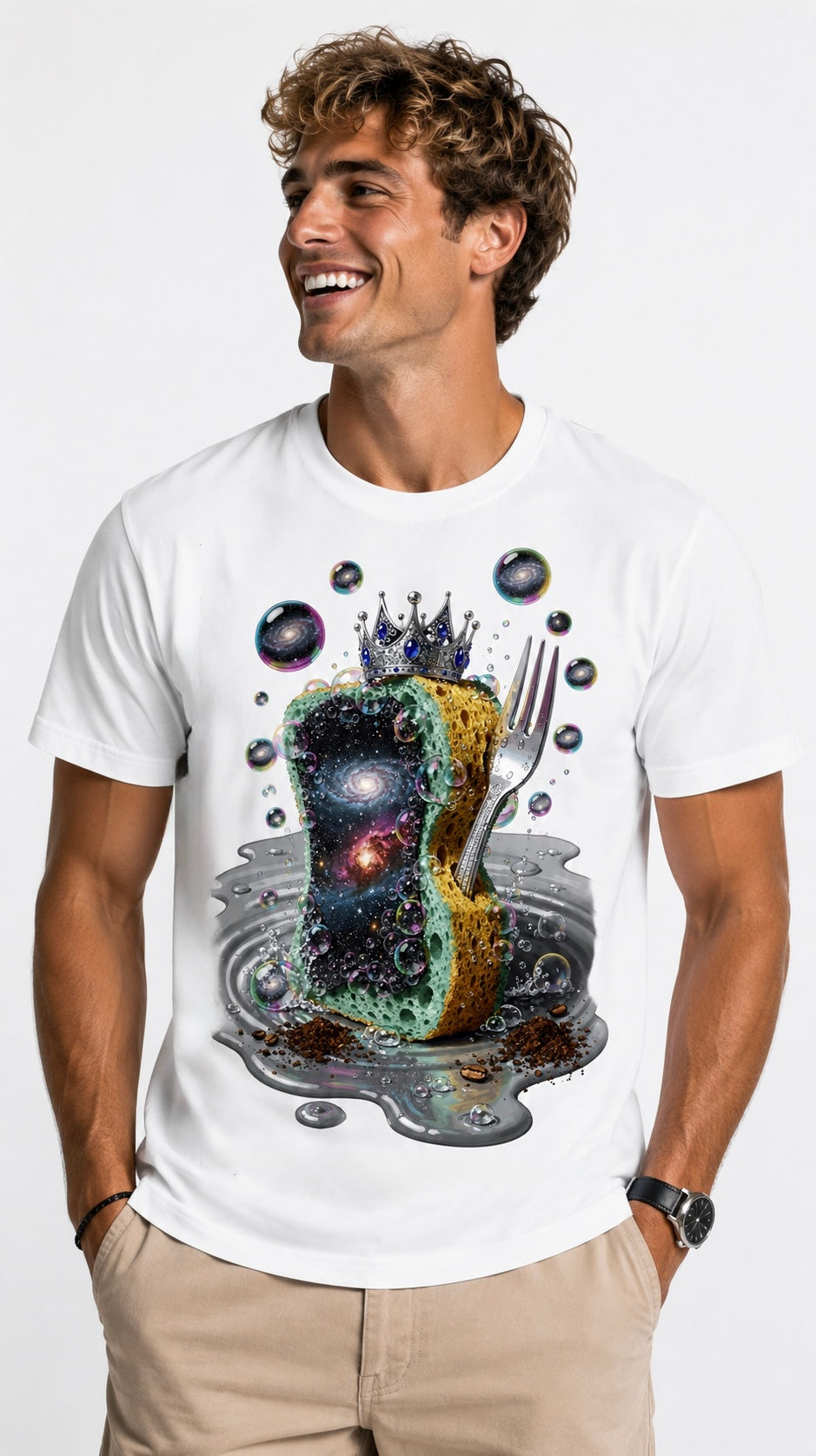 **Limited Edition Cosmic Slice Tee- Galaxy Crown T-shirt